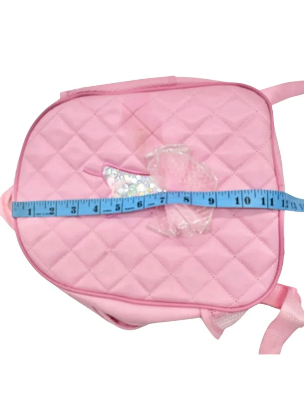 Kids Backpack Pink Quilted Ballet Theme with Tutu Adjustable Straps 12